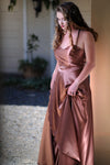 "Kadie Pleated" Rose Gold Bridesmaid Dress -Bridesmaids & Formal - bridesmaids -formal -kadie- Melanie Jayne