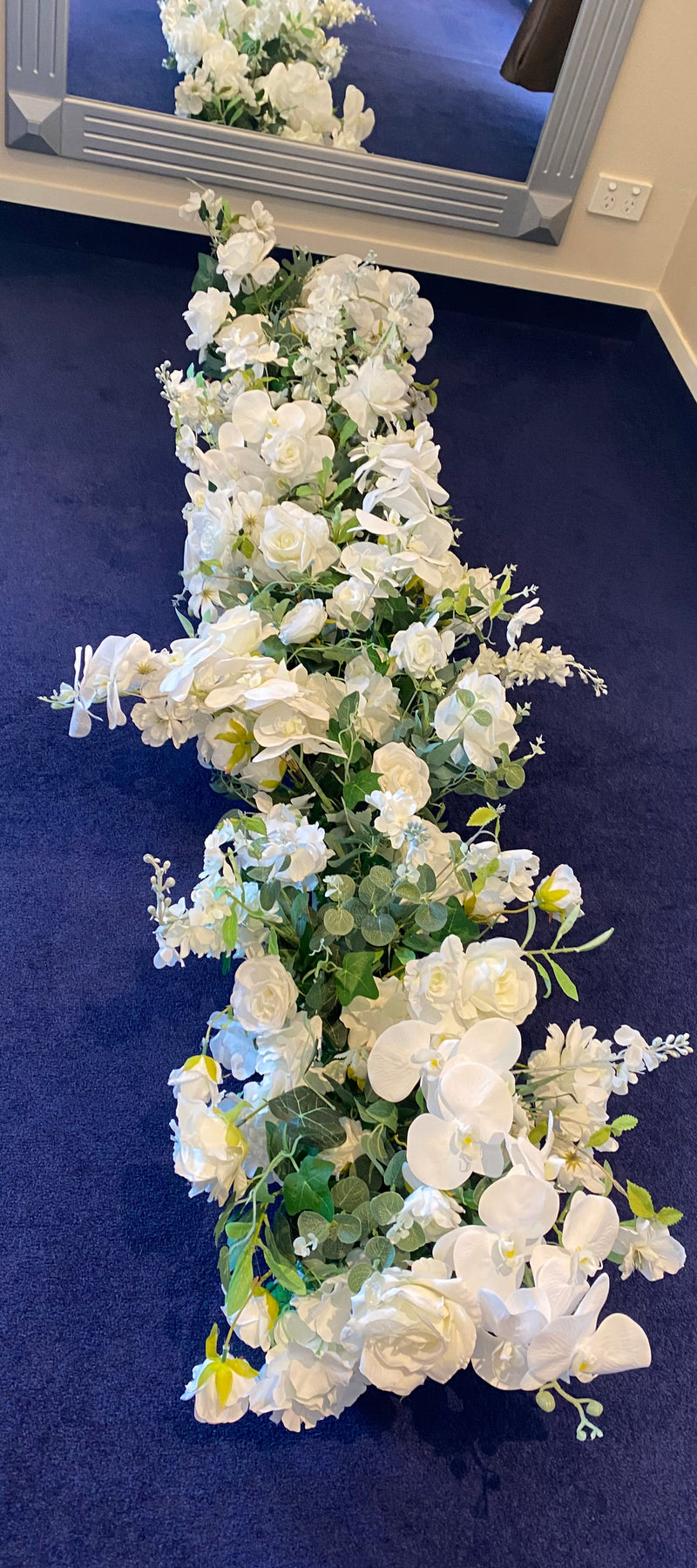 Floral Aisle Runner - White Pair