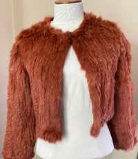 Rabbit Fur Jacket - Natarsha - Rust
