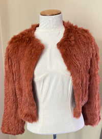 Rabbit Fur Jacket - Natarsha - Rust