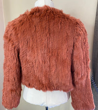 Rabbit Fur Jacket - Natarsha - Rust