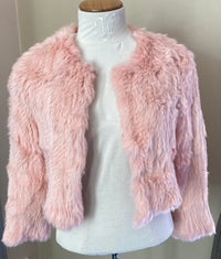 Rabbit Fur Jacket - Natarsha - Pink