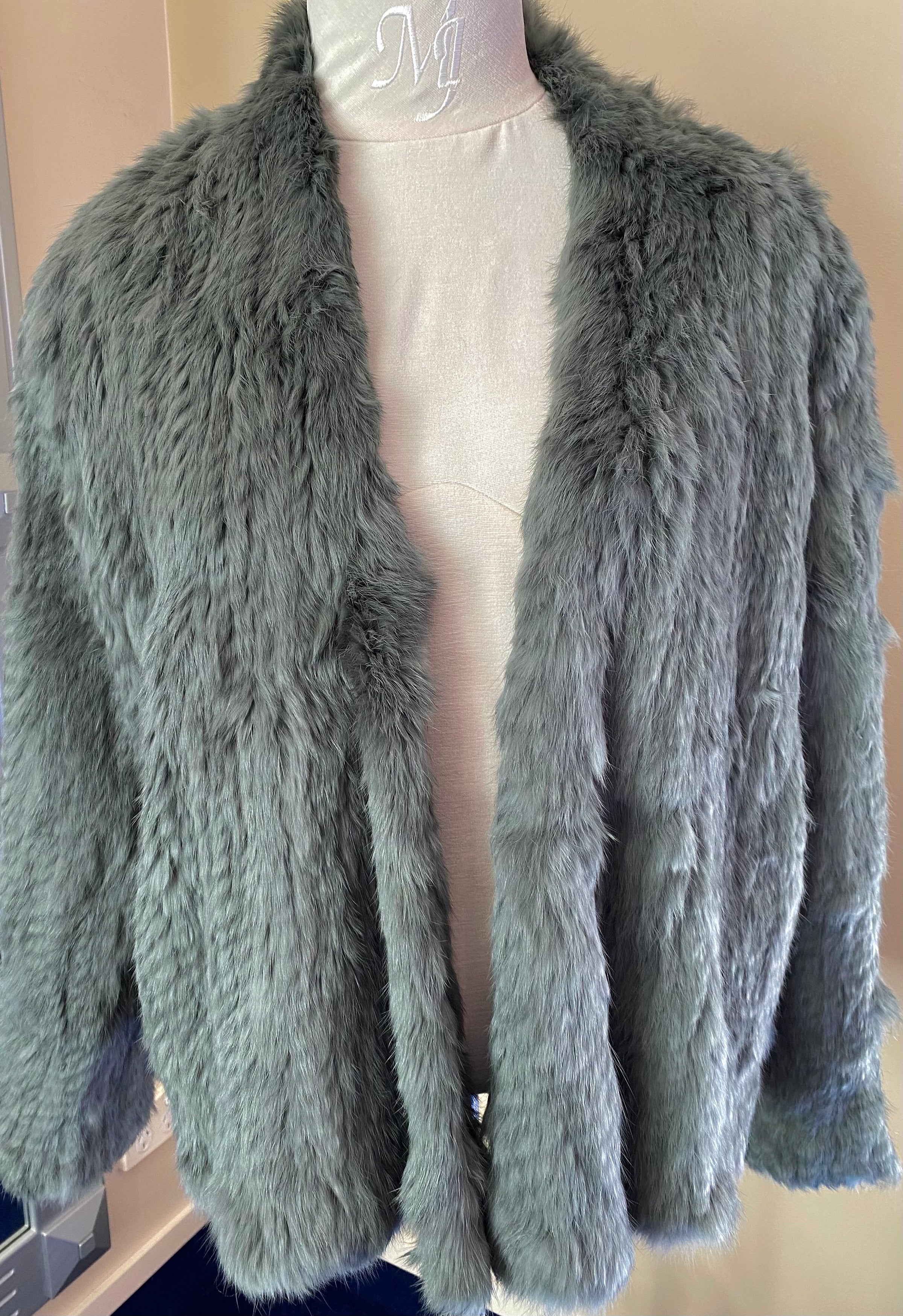 Sophie Rabbit Fur Jacket Olive