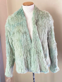 Sophie Rabbit Fur Jacket Sage