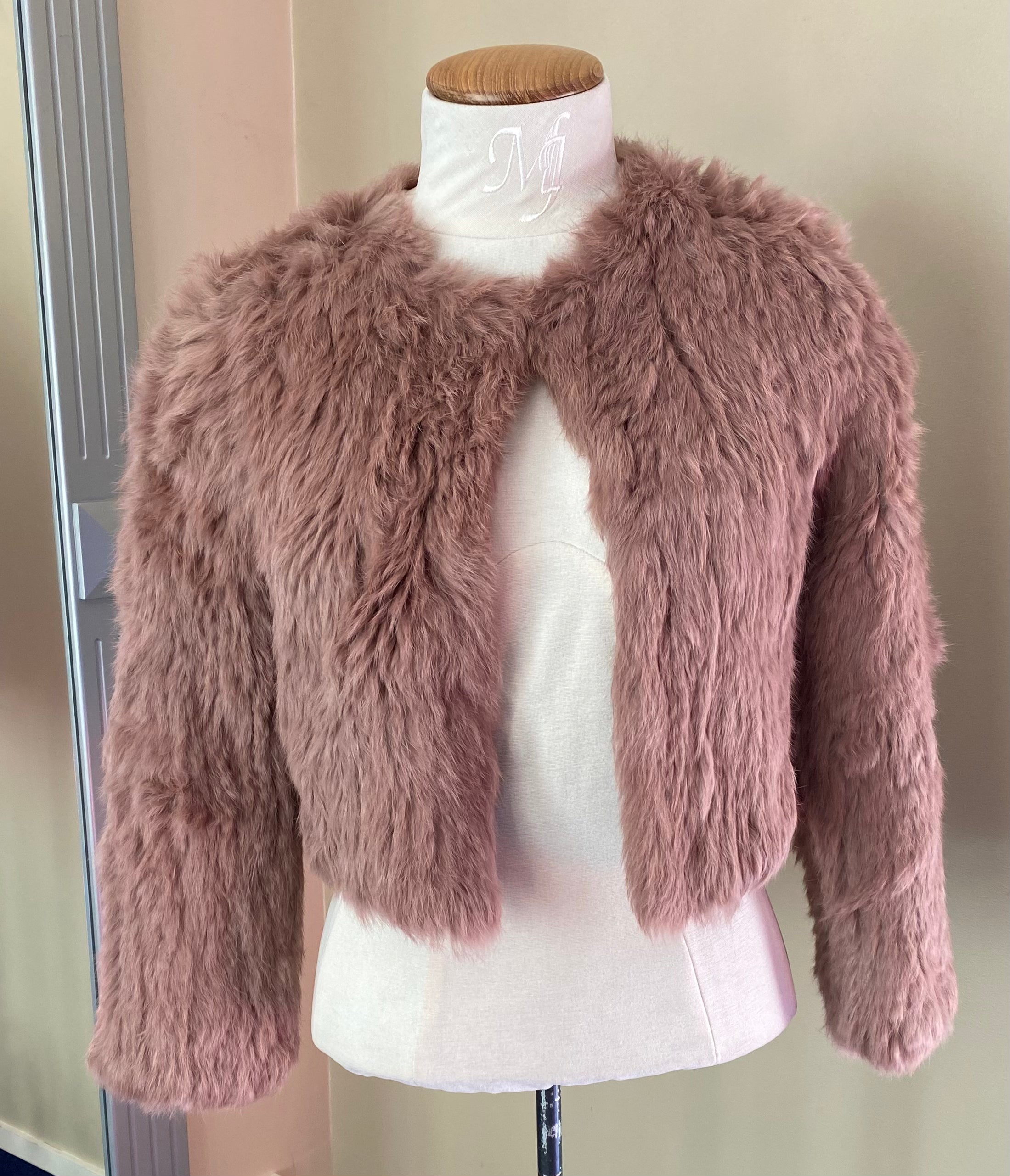 Rabbit Fur Jacket - Natarsha - French Pink