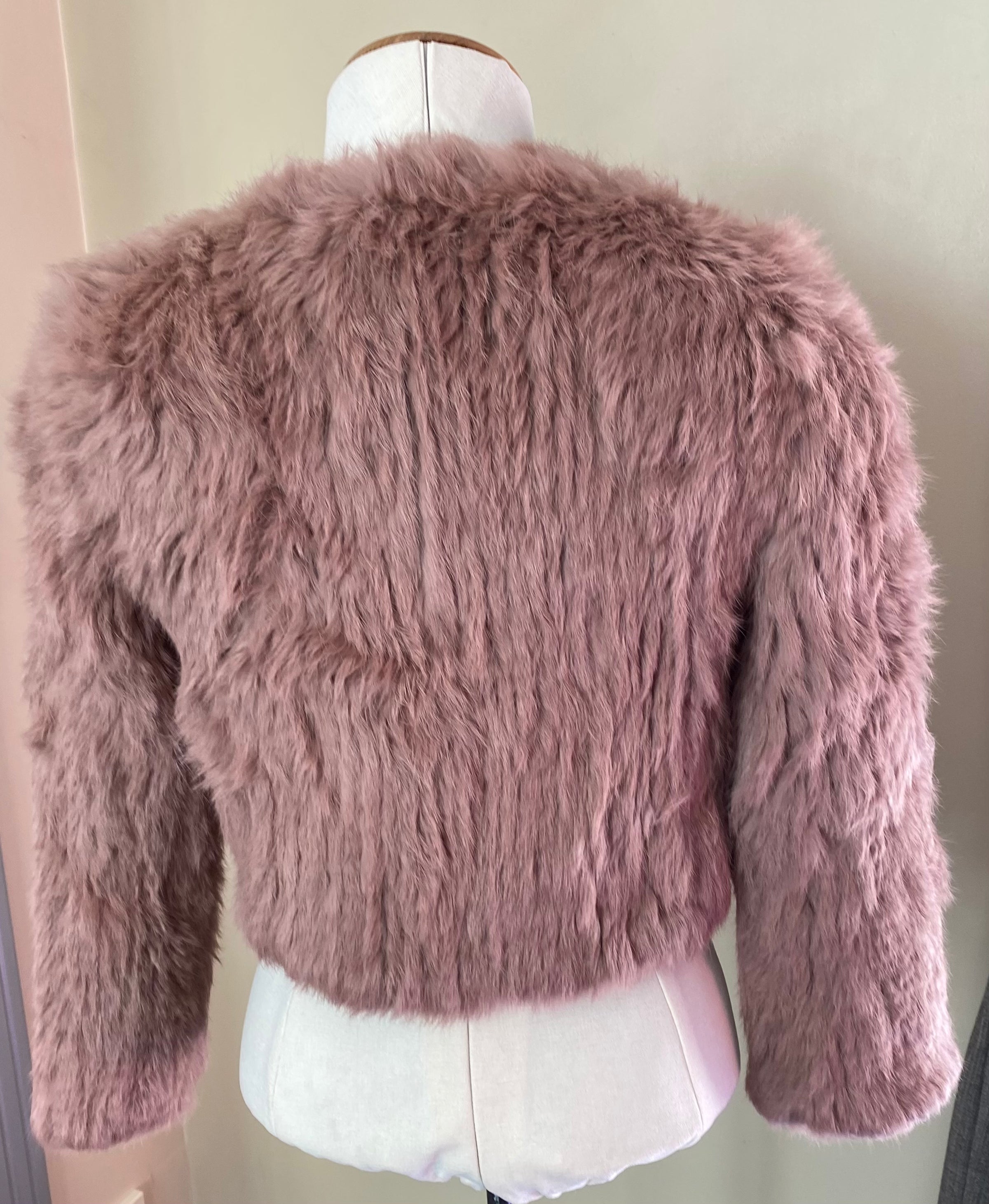 Rabbit Fur Jacket - Natarsha - French Pink