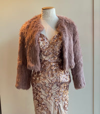 Rabbit Fur Jacket - Natarsha - French Pink
