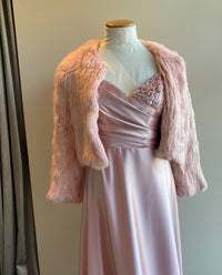 Rabbit Fur Jacket - Natarsha - Pink