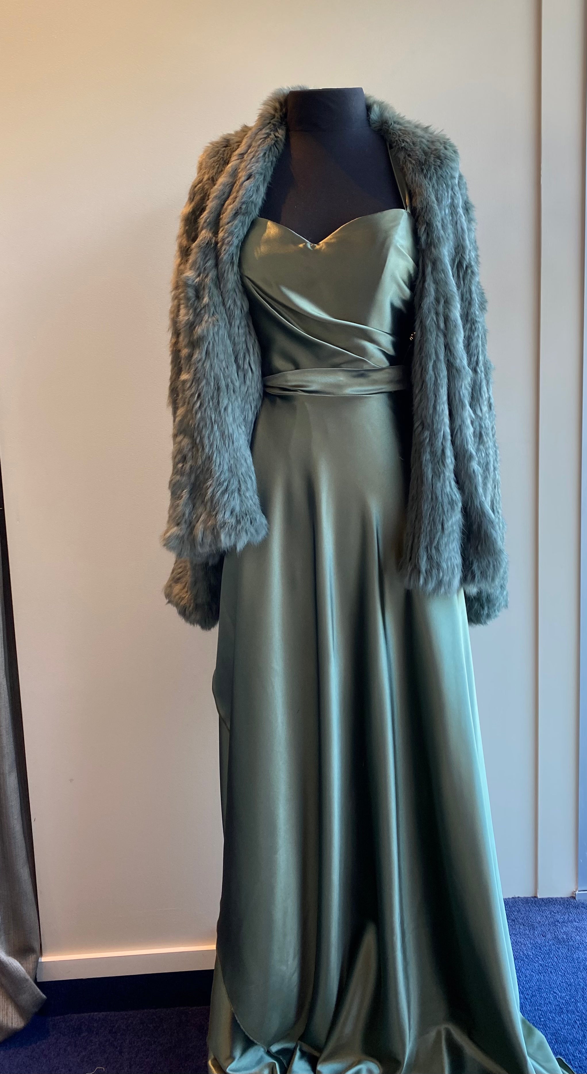 Sophie Rabbit Fur Jacket Olive