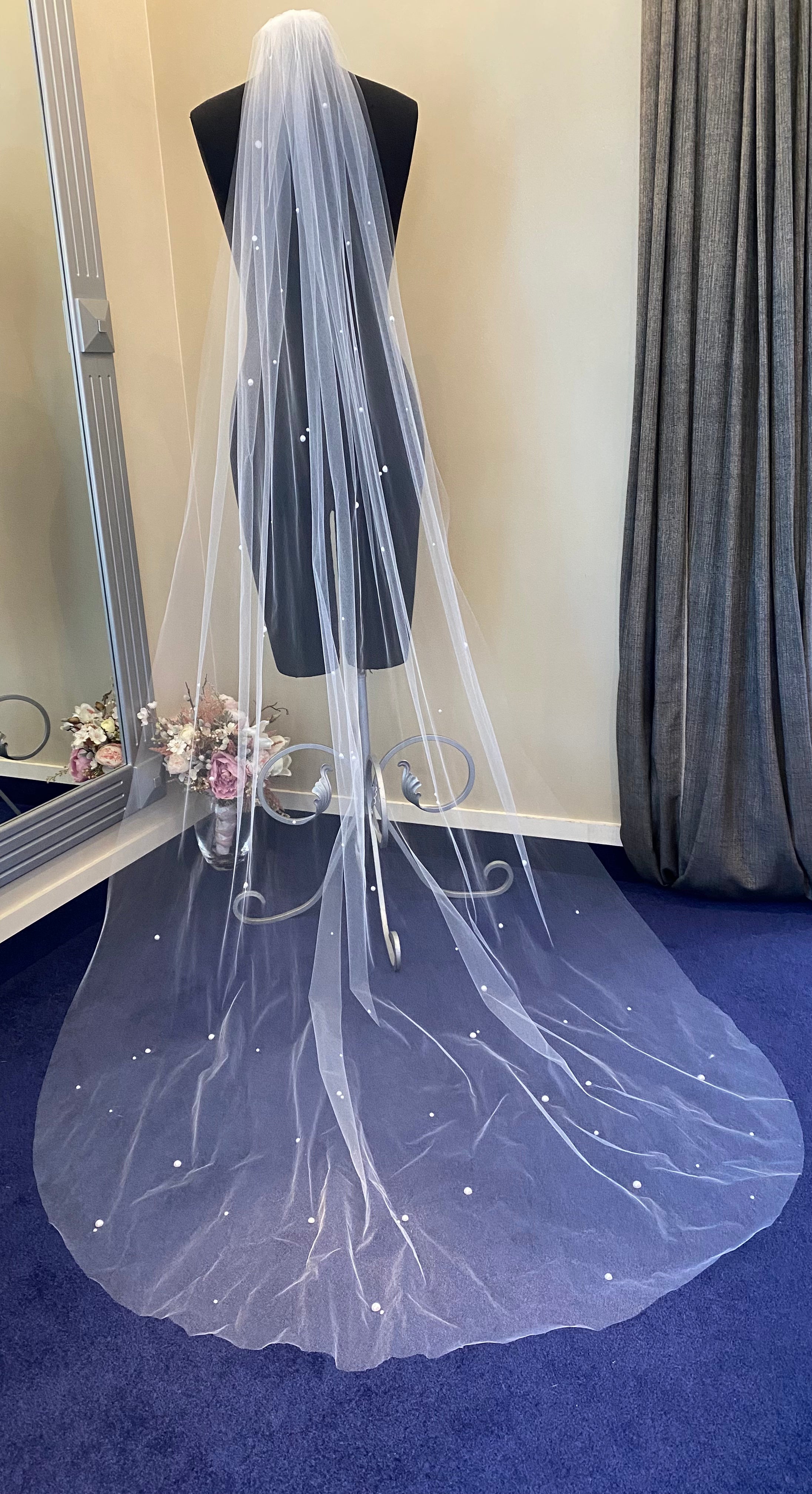 Pearl Lustre Bridal Veil