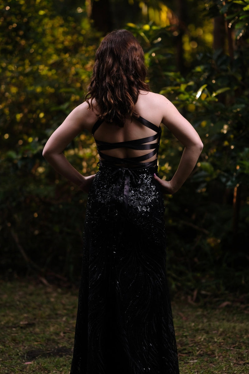 Alamai Black - Bridesmaids & Formal - evening gown - formal - Melanie Jayne