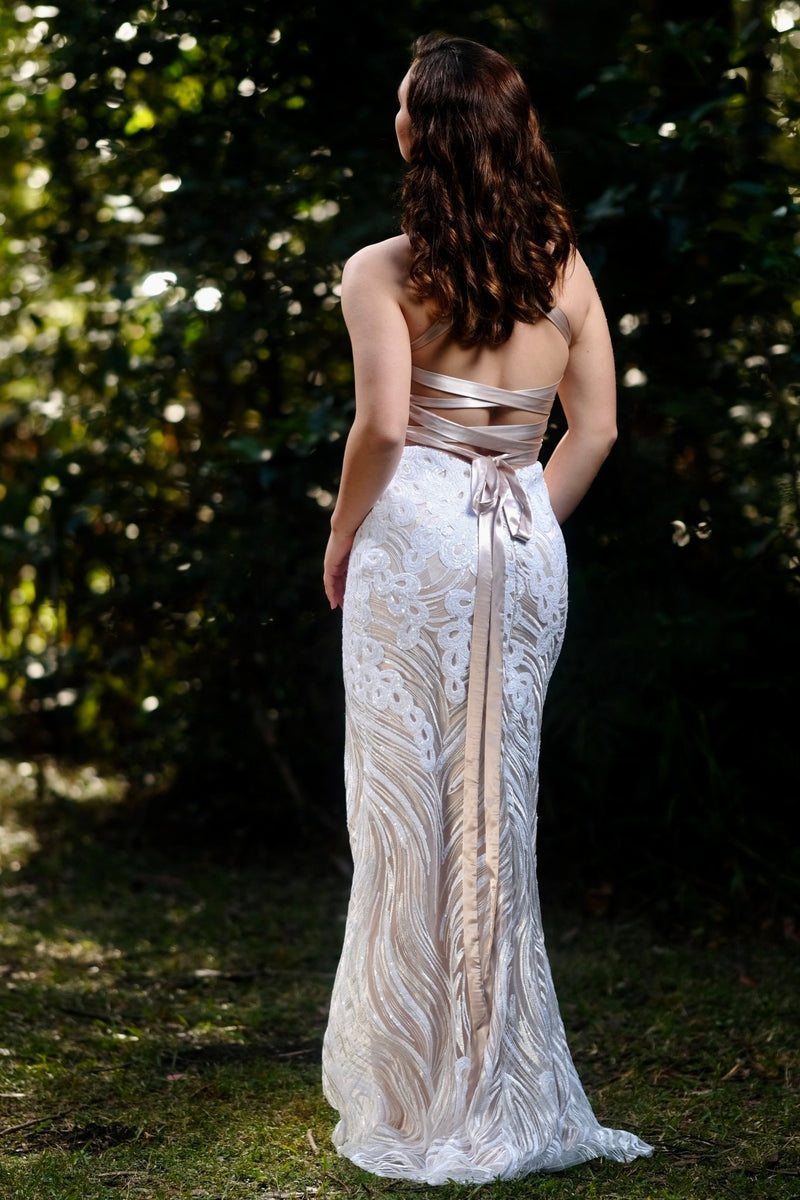 Alamai White - Bridesmaids & Formal - evening gown - formal - Melanie Jayne