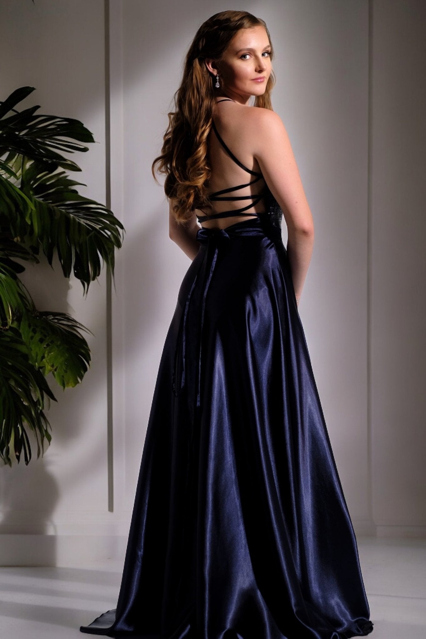 Navy sequin bridesmaid dresses store