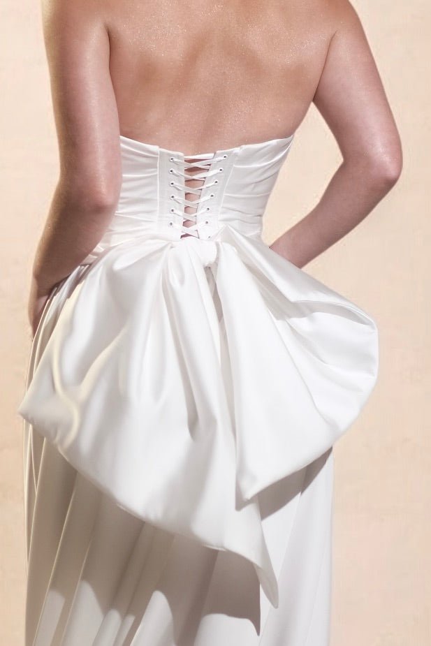 Eveana Satin Bow - Bridal Gown - Melanie Jayne
