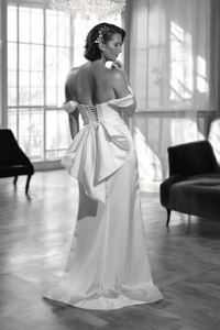 Eveana Satin Wrap Skirt - Bridal Gown - Melanie Jayne