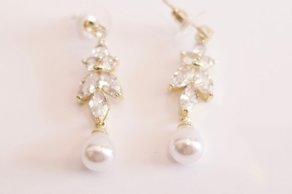 Jani Earrings -Bridal Jewellery - bridal jewellery -jewellery - Melanie Jayne