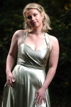 Kadie Pleated - Sage - Bridesmaids & Formal - Wrap n strap - Melanie Jayne