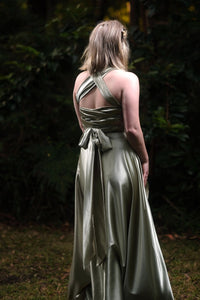 Kadie Pleated - Sage - Bridesmaids & Formal - Wrap n strap - Melanie Jayne