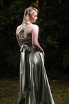 Kadie Pleated - Sage - Bridesmaids & Formal - Wrap n strap - Melanie Jayne