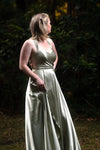 Kadie Pleated - Sage - Bridesmaids & Formal - Wrap n strap - Melanie Jayne