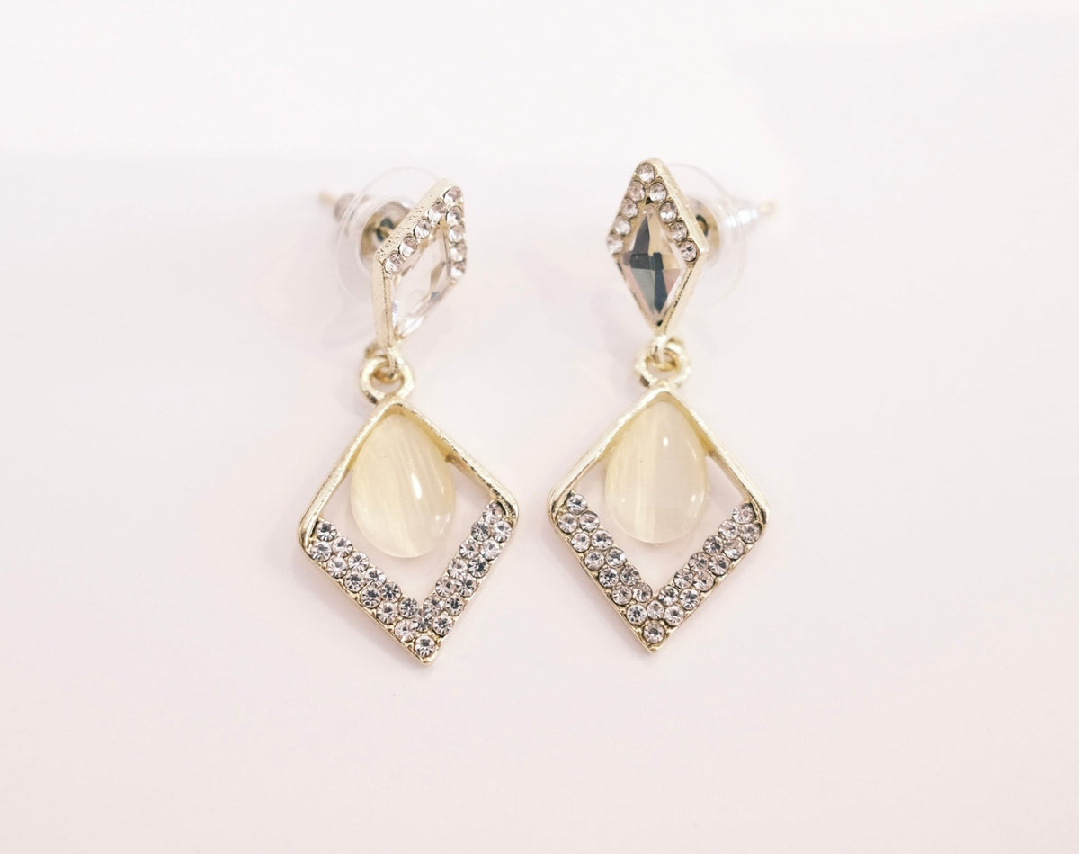 Mina Earrings -Bridal Jewellery - bridal jewellery -jewellery - Melanie Jayne