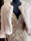 Natarsha Rabbit Fur Jacket Blush