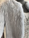 Natarsha Rabbit Fur Jacket Blue Gray