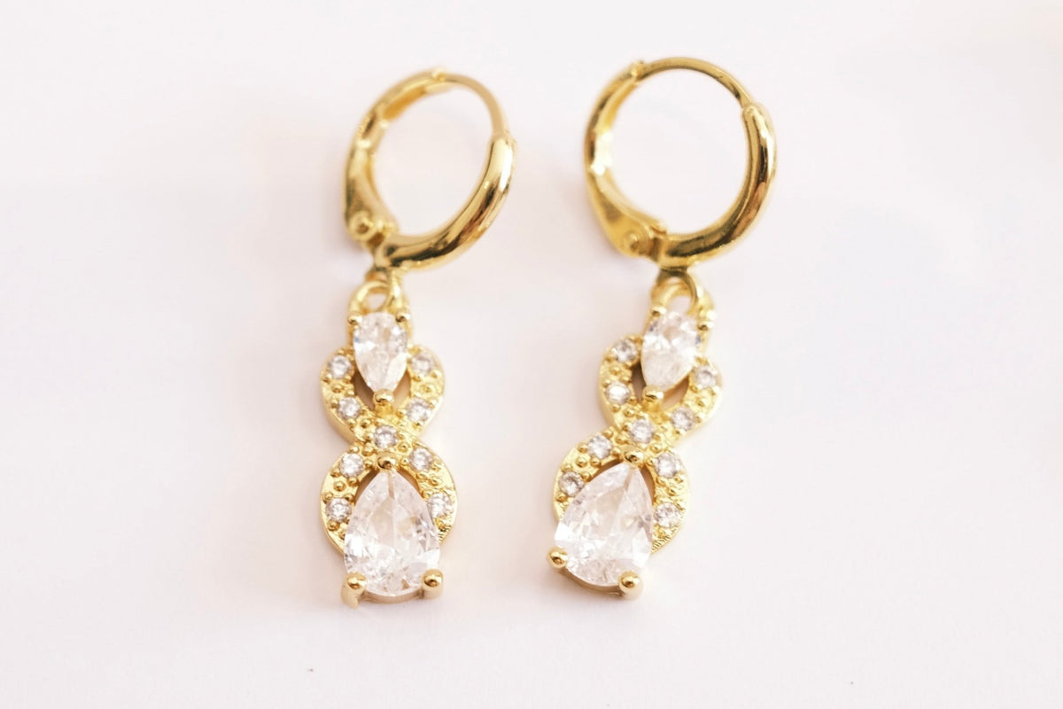 Zara Earrings -Bridal Jewellery - bridal jewellery -jewellery - Melanie Jayne