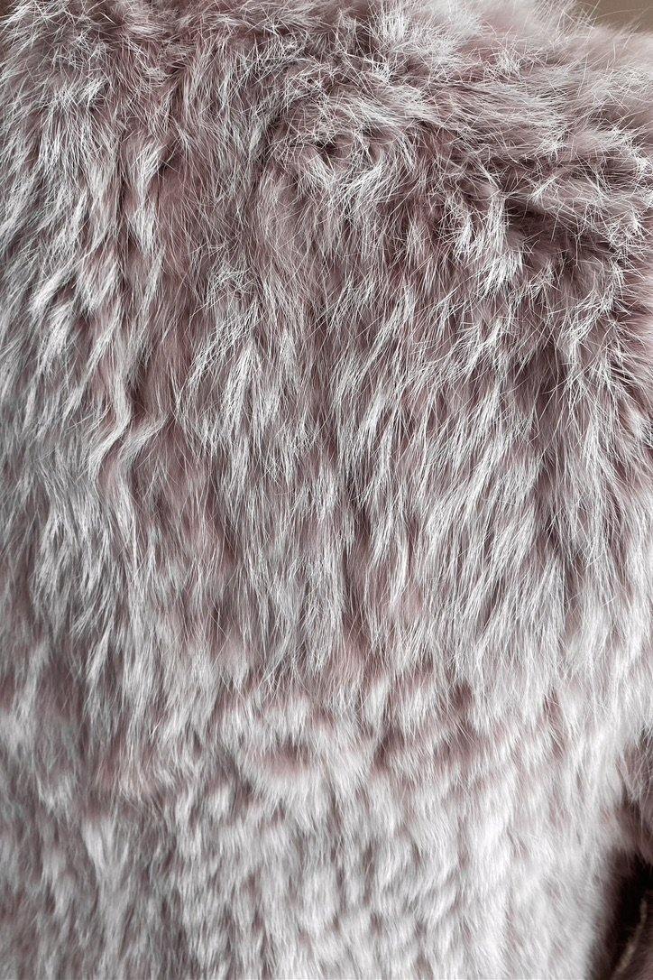 Natarsha Rabbit Fur Jacket Lilac Two Tone -Accessories - coverups -Fur jacket -- Melanie Jayne