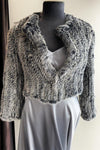 Natarsha Rabbit Fur Jacket Black Snow -Accessories - coverups -Fur jacket -- Melanie Jayne