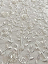 Beaded Floral Bridal Lace -Lace fabric - Lace Fabric - -- Melanie Jayne