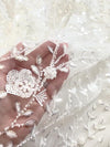 Beaded Floral Bridal Lace -Lace fabric - Lace Fabric - -- Melanie Jayne