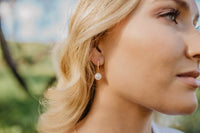Pearl Gold Earrings -Earrings - Accessories -jewellery -- Melanie Jayne