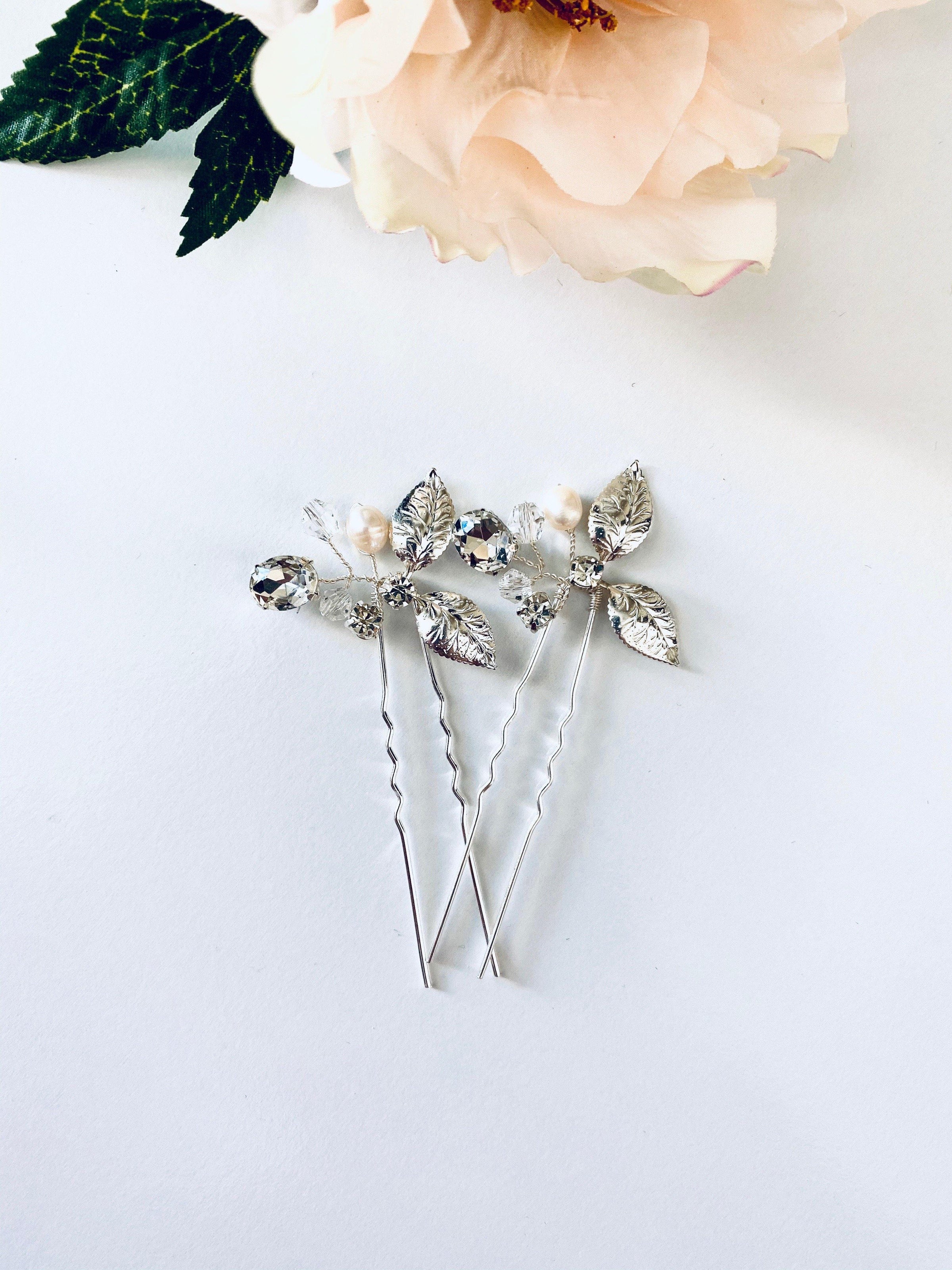 Calla Hair Pins set of 2 -Bridal Jewellery - Accessories -Hairpins -jewellery- Melanie Jayne