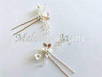 Belle Hair Pins set 2 -Bridal Jewellery - Accessories -Hairpins -jewellery- Melanie Jayne