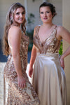 Kalique Halo Formal Dress -Bridesmaids & Formal - bridesmaids -formal -Gold- Melanie Jayne