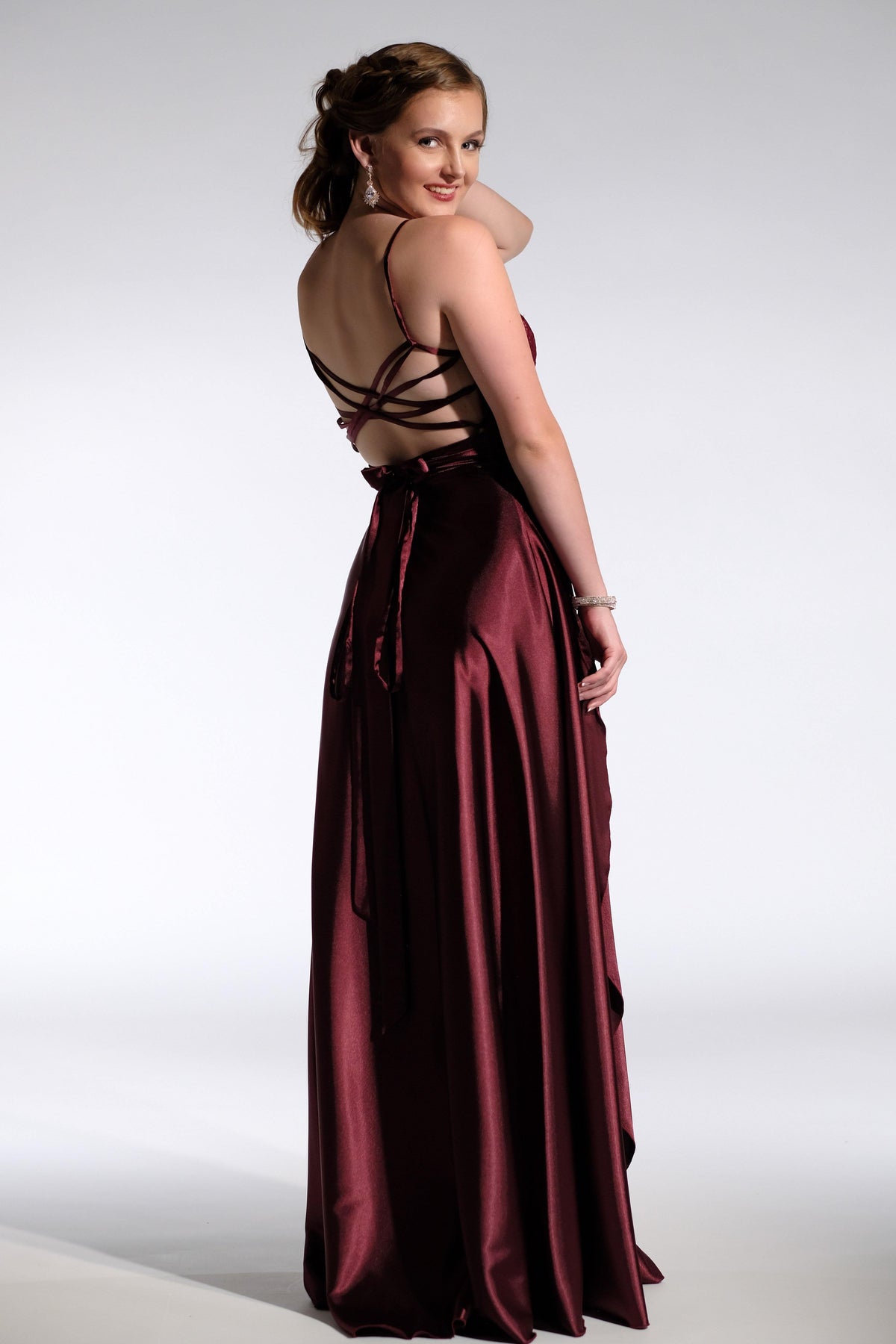 Kathryn B Bridesmaid Dress -Bridesmaids & Formal - bridesmaids -burgundy -formal- Melanie Jayne