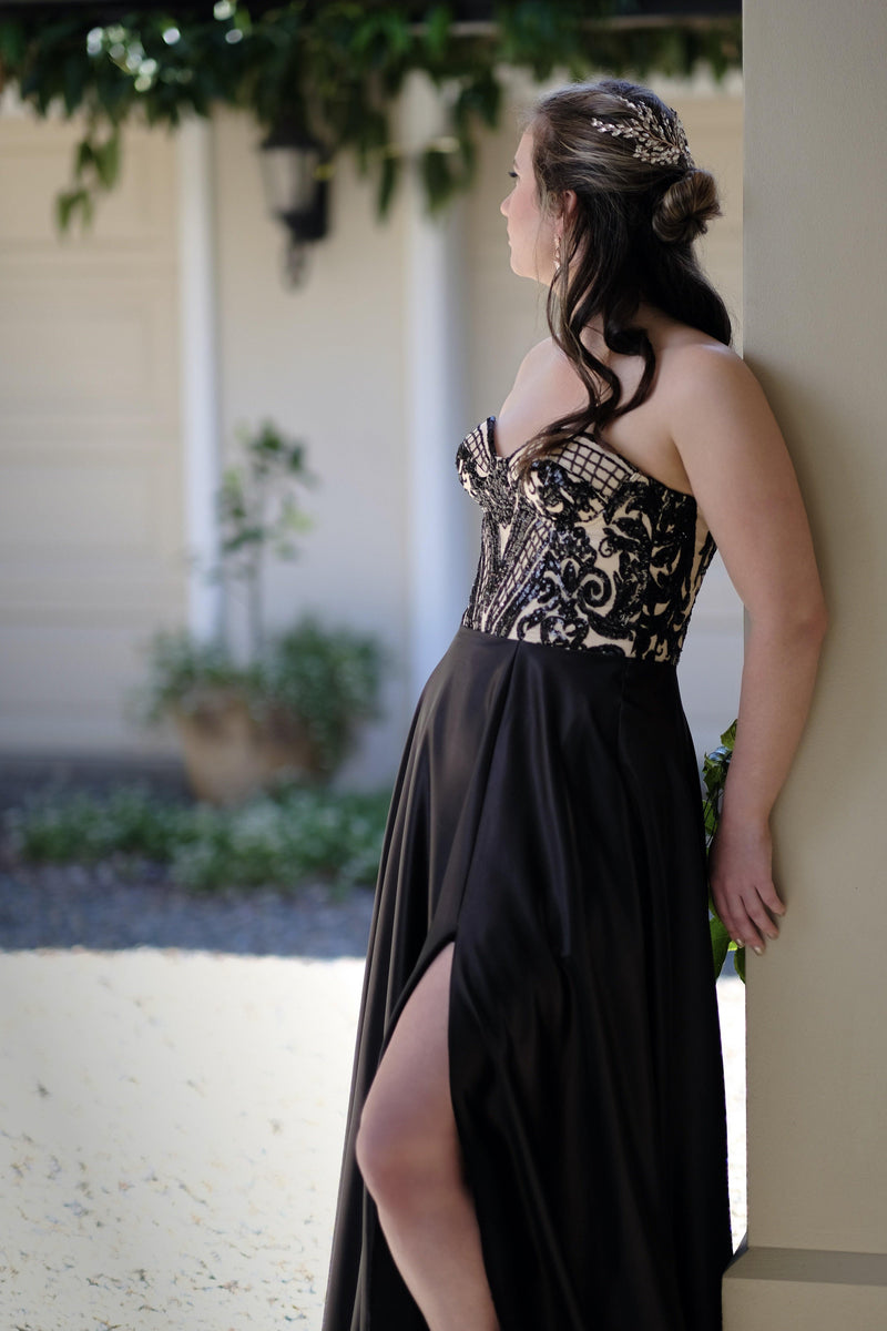Mia Onyx Formal Dress -Bridesmaids & Formal - Black -bridesmaids -formal- Melanie Jayne