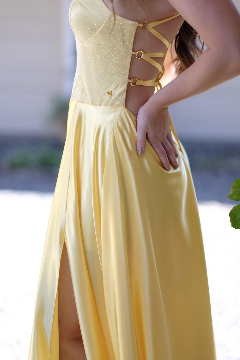 Mia Yellow Formal Dress -Bridesmaids & Formal - bridesmaids -formal -yellow- Melanie Jayne