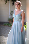 Octavia Vintage Blue Formal Dress -Bridesmaids & Formal - bridesmaids -formal -Octavia- Melanie Jayne