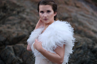 Ostrich Feather Bolero -Bridal Bolero - Accessories -Bolero -coverups- Melanie Jayne