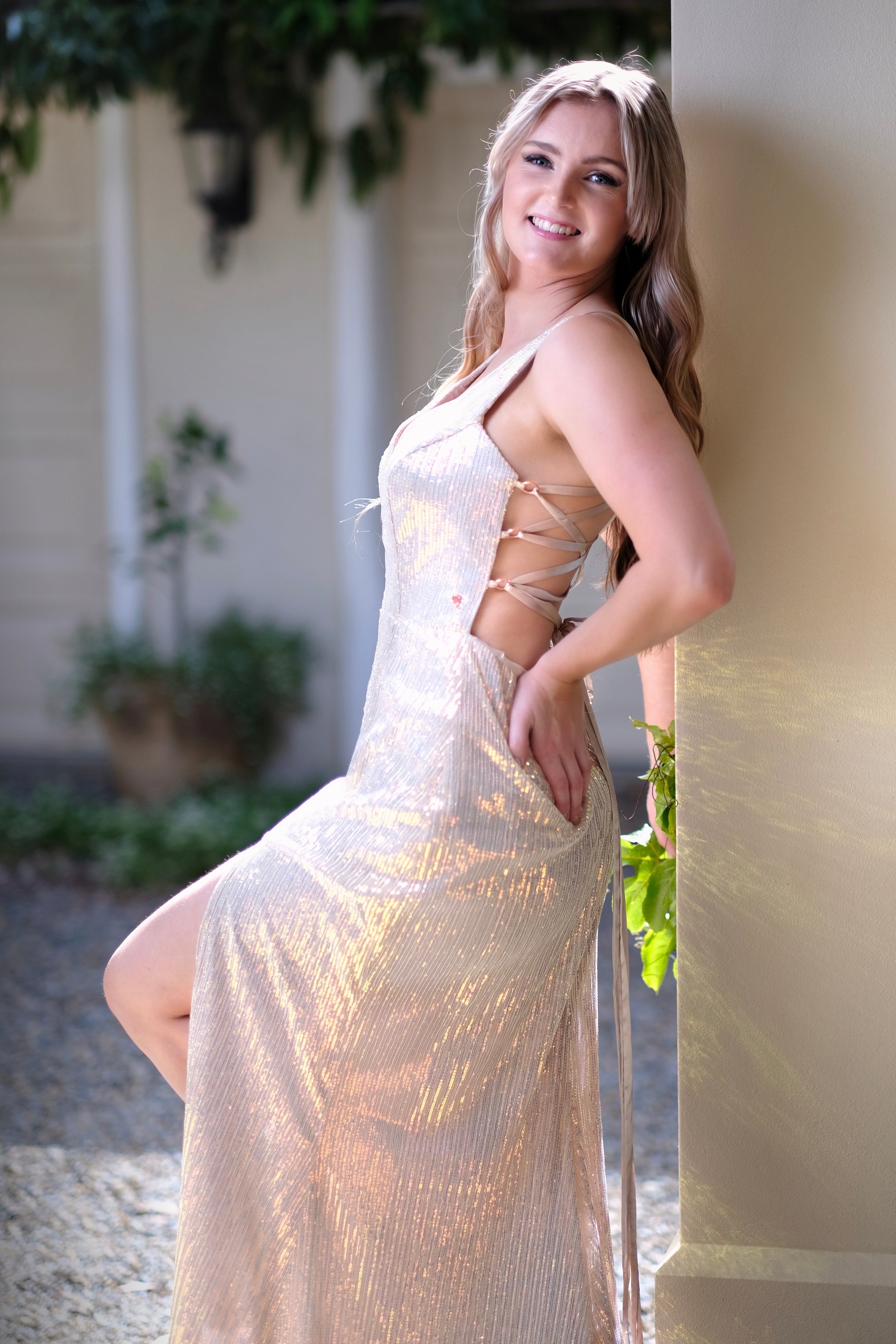 Seraphi Goddess Formal Dress -Bridesmaids & Formal - bridesmaids -Champagne -formal- Melanie Jayne