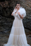 Ostrich Feather Bolero -Bridal Bolero - Accessories -Bolero -coverups- Melanie Jayne