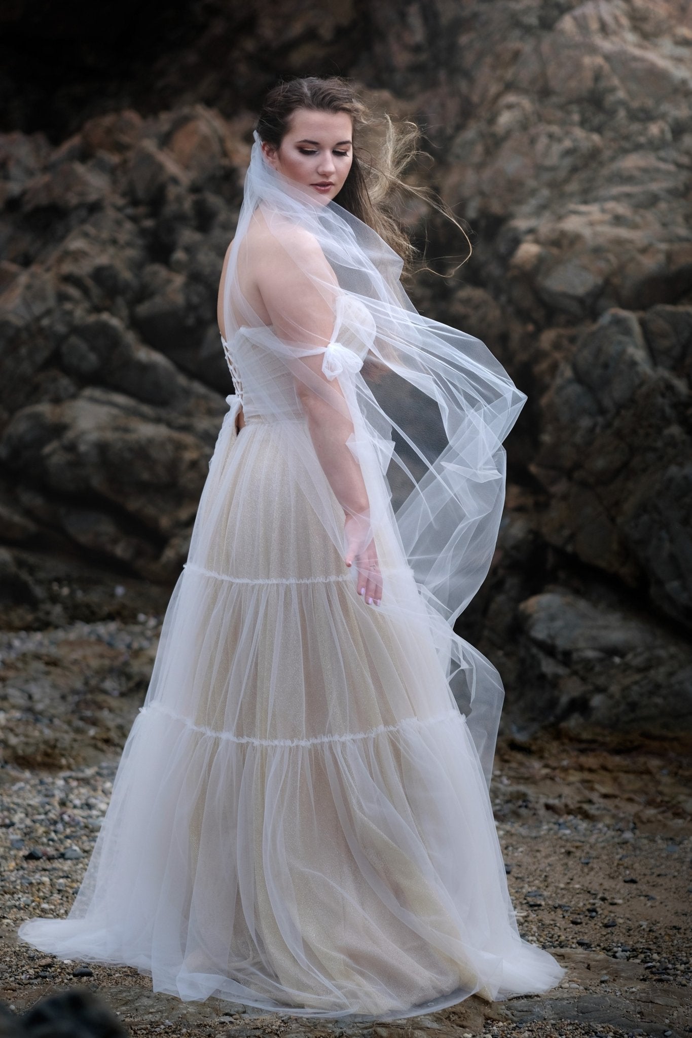 Bridal Veil Streamer -Veils - Accessories -bridal veil -bridal veils- Melanie Jayne