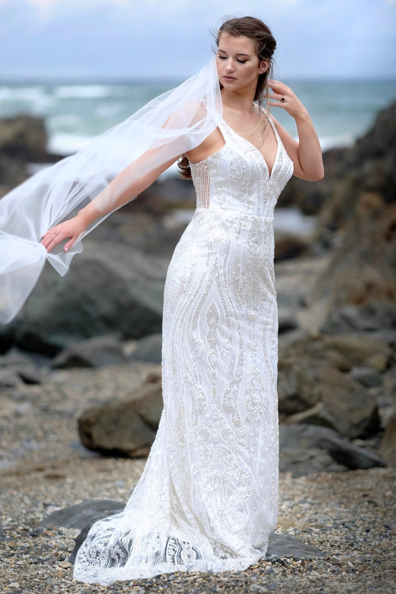 Bridal Veil Streamer -Veils - Accessories -bridal veil -bridal veils- Melanie Jayne