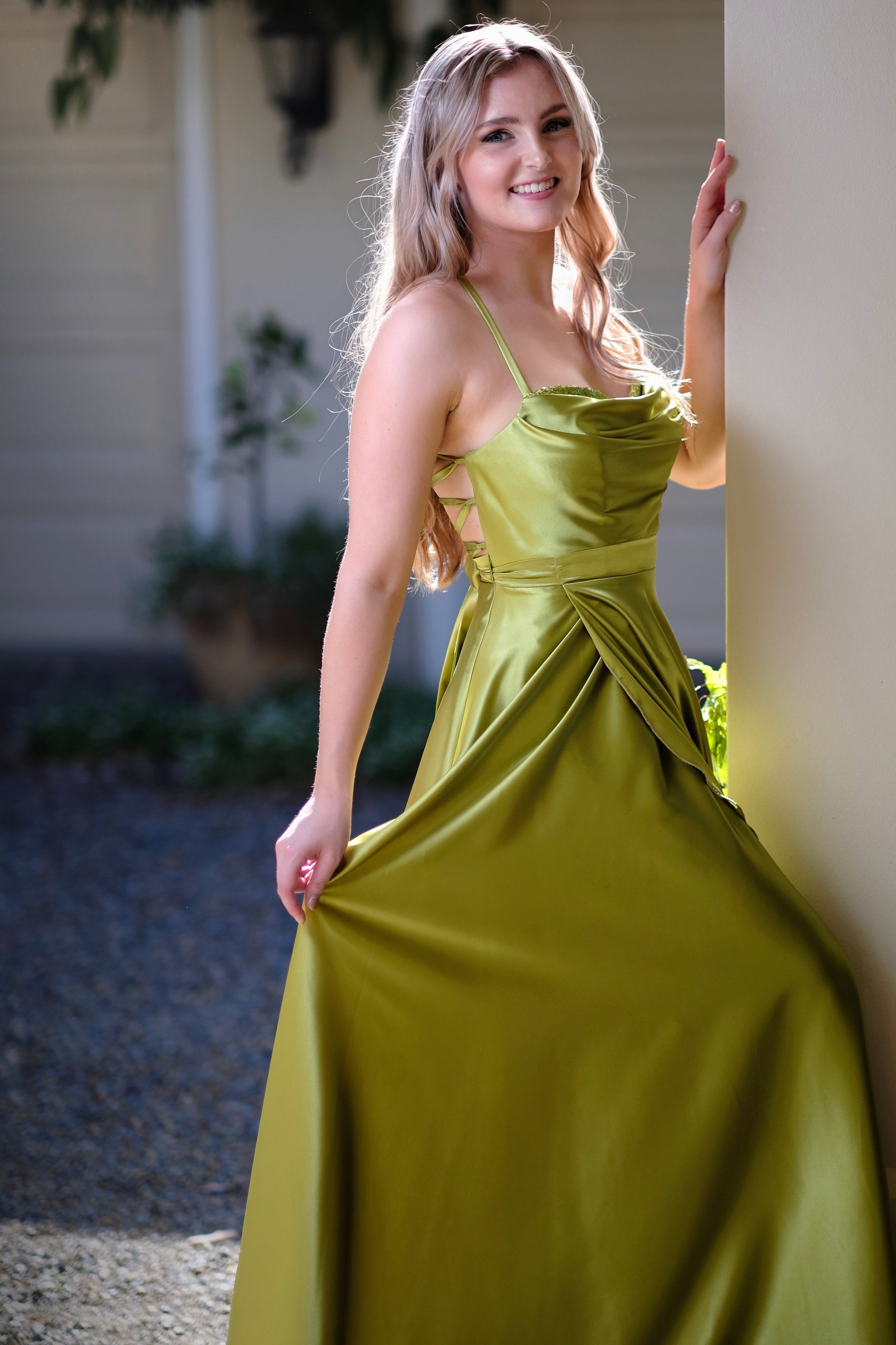 Claude Chartreuse Formal Dress -Bridesmaids & Formal - bridesmaids -chartreuse -claude- Melanie Jayne