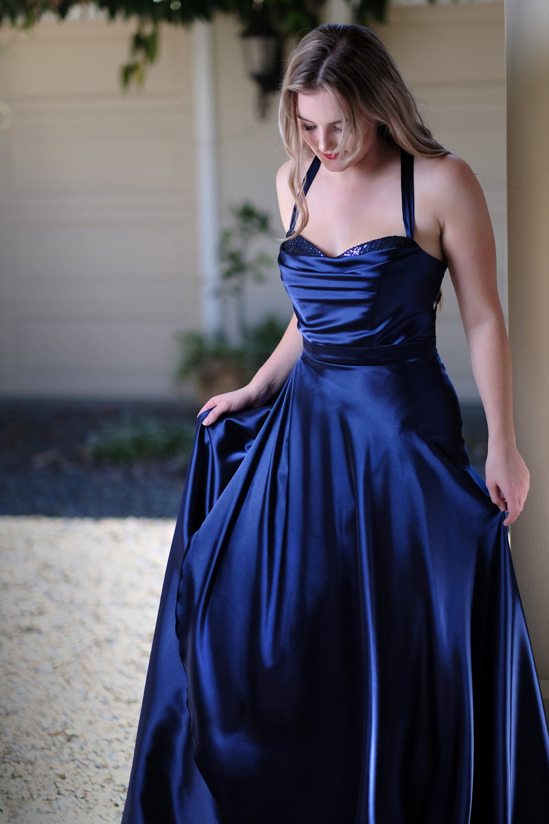 Claude Navy Formal Dress -Bridesmaids & Formal - bridesmaids -claude -formal- Melanie Jayne
