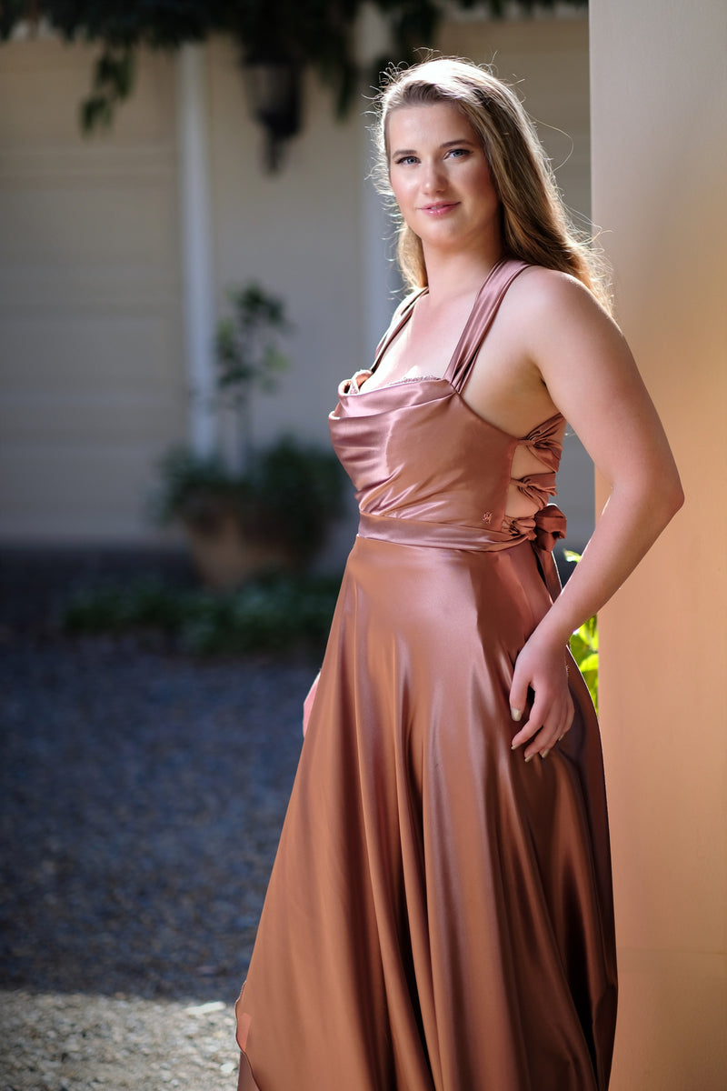 Claude Rose Gold Formal Dress -Bridesmaids & Formal - bridesmaids -claude -formal- Melanie Jayne
