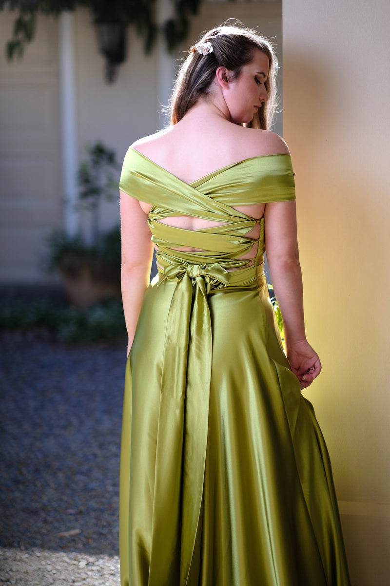 Claude Chartreuse Formal Dress -Bridesmaids & Formal - bridesmaids -chartreuse -claude- Melanie Jayne