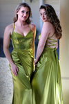 Kadie Pleated Bridesmaid Dress Chartreuse -Bridesmaids & Formal - bridesmaids -chartreuse -formal- Melanie Jayne